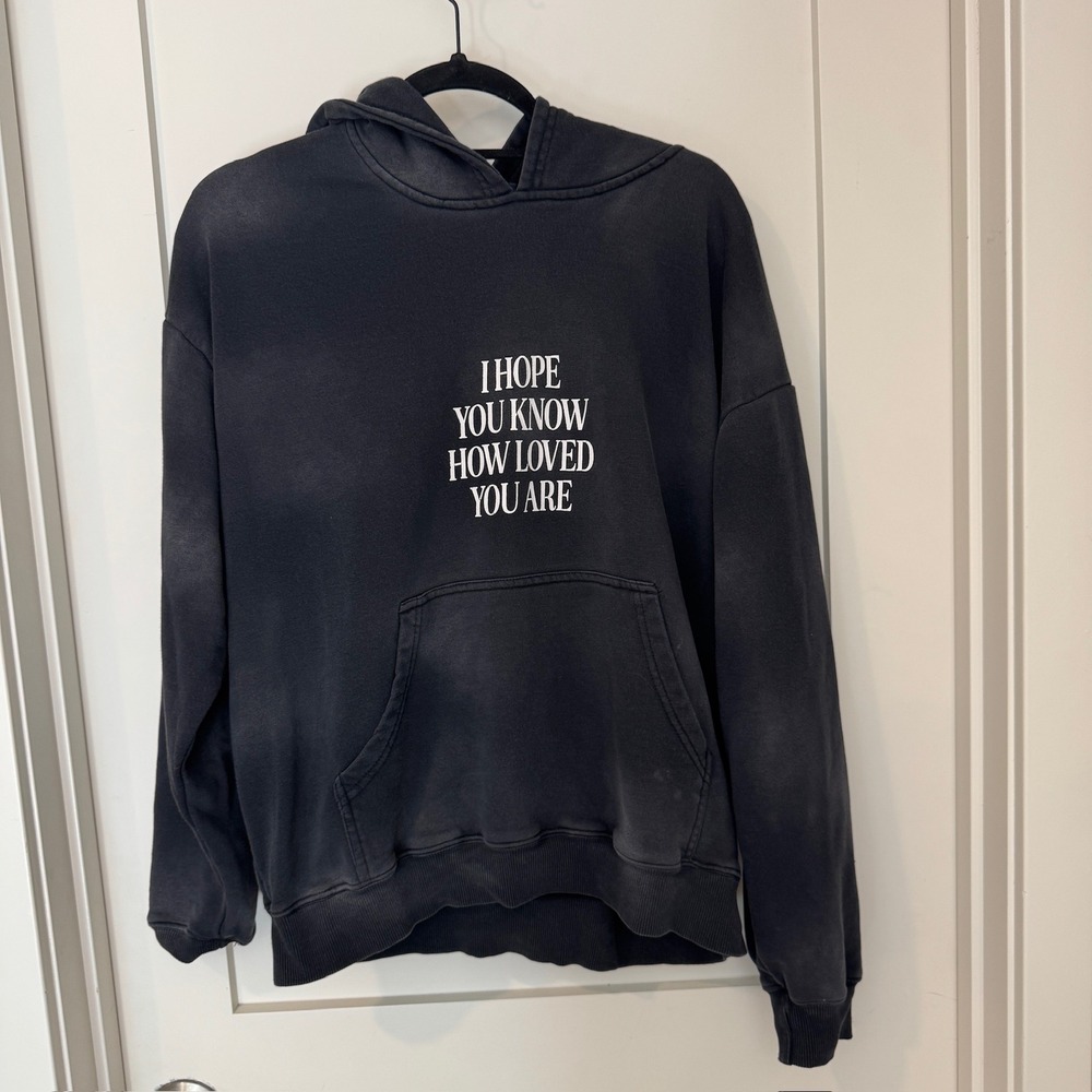Elevated Faith I Hope You Know How Loved You Are Hoodie Faded Black Small